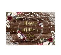 Tablero de Madera Pared Flores Fondo fotografía Boda cumpleaños Suministros decoración for Fiesta Accesorios para Estudios FotográFicos(Brown5,Vinyl-W270xH180cm)