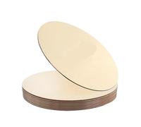 Tablero de madera sin tratar Láminas de madera for manualidades. gruesas con superficies lisas, sin acabado, for corte láser, pirograbado y maquetas arquitectónicas(Woodcolor Circle X 9 Pcs)