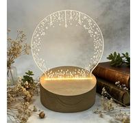 Tablero de mensajes borrable personalizado, luz LED acrílica, bolígrafo borrable por USB con brillo cálido para notas y recordatorios, lámpara de mesita de noche para dormitorio de niños, hogar