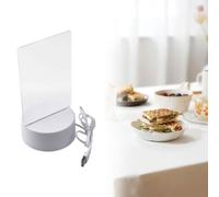 Tablero de mensajes de luz nocturna USB acrílico con bolígrafo integrado para escribir y borrar mensajes en el escritorio (vertical)