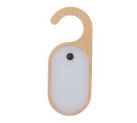 Tablero de Mensajes LED para Puerta Colgante, Sensor de Movimiento, Luz Nocturna, Tablero de Notas Borrable para Sala de Estar y Pasillo, Madera de Haya 3000K