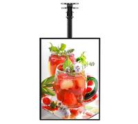 Tablero de menú digital LED para publicidad, pantalla electrónica para restaurantes y tiendas, caja de luz montada en la pared