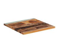 Tablero de mesa cuadrado 60 x 60 cm 25-27 mm de madera recuperada