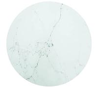 Tablero de mesa de cristal templado de 80 cm, diseño de mármol blanco, perfecto para mesas de comedor, mesas centrales, escritorios, seguro, duradero, elegante tablero de cristal para jardín y uso