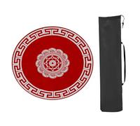 Tablero de Mesa de póquer, Mahjong Game Mat Anti Slip Noise Reduction(Red 2,23.62*23.62in)