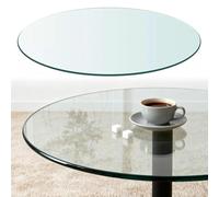 Tablero De Mesa Redondo De Vidrio Templado 7mm, Protector De Superficie De Vidrio Transparente Para Mesas De Comedor, Cubierta De Repuesto Para Mesas(85CM(33.5IN))