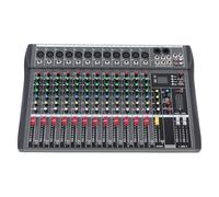 Tablero de Mezclador de Sonido Limpio 12 Canales, Ultra bajo Ruido, Efecto Retraso Reverberidad, Salida Nois sin Auriculares para Karaoke en el Hogar, Eventos DJ, Canto en Vivo