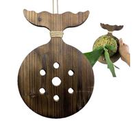 Tablero de montaje de helecho, maceta de pared de madera, 11.02 x 7.87 x 0.67 pulgadas, colgador vertical para plantas, exhibición de jardín rústico, marco botánico interior, decoración de ahorro de