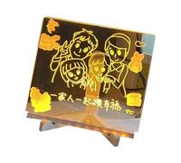 Tablero de notas acrílico con luz LED para proyectos de arte para niños, tablero de dibujo brillante con USB para el hogar, escuela, manualidades, herramienta de dibujo acrílico segura para niños