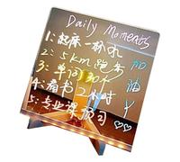 Tablero de notas con luz LED, letrero acrílico transparente, tablero de mensajes LED iluminado, dibujo para el hogar, boceto iluminado