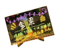 Tablero de notas con luz LED, letrero acrílico transparente, tablero de mensajes LED iluminado, dibujo para el hogar, boceto iluminado