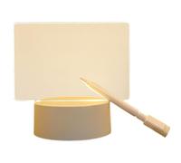 Tablero de notas de aluminio con superficie de deslizamiento , bloque conocido para el escritorio, mesa de escritorio con mesa de escritura LED ligera y portátil | Comisión de noticias decorativas