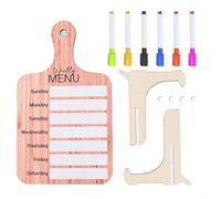 Tablero de notas de madera acrílico, planificador semanal de menú, adorno magnético para cocina, hogar, oficina, mensajes, organizador