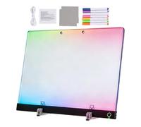 Tablero de notas LED | Bloc de escritura con luz de 7 colores, tableta de dibujo brillante para niños, para el hogar, escuela, aula, guardería, guardería, fiesta, reunión, viajes