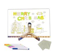 Tablero de notas LED con colores para niños, Tablero de mensajes acrílico LED | de escritura de borrado en seco | de notas con soporte, tablero de mensajes iluminado, tablero de es