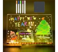 Tablero de notas LED con colores, tablero de dibujo LED para niños, recargable, regalos de Navidad y cumpleaños, pizarras Lumi de borrado en seco acrílico iluminado, regalo de cumpleaños de Navidad