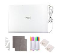 Tablero de notas LED: mensaje acrílico con bolígrafos de 7 colores, herramienta de dibujo para niños de familia, horarios de estudio de oficina, notas junto a la cama, reuniones de padres y maestros,