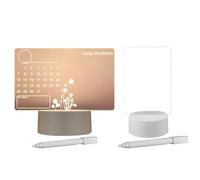 Tablero de notas LED, tablero acrílico de borrado en seco iluminado con bolígrafo, tablero de dibujo LED USB, tablero de escritura LED decorativo alimentado por batería para luz de noche de escritorio