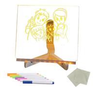 Tablero De Notas LED: Tableta De Escritura Acrílica Brillante, Panel De Mensajes De Iluminación Reutilizable | Tablero De Dibujo Creativo De Memo, Almohadilla De Borrado De Neón Brillante, Exhibición