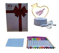 Tablero de notas multifuncional, mesa de escritorio, mesa de mensajería, mesa de salón, mesa de mensajes, luz para dormitorio y sala de estar, con función de luz nocturna multifuncional