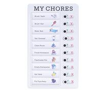 Tablero de notas tabla tareas, planificador lista verificación PVC reutilizable con botones palanca deslizantes Lista desmontable para organización de tareas (7,9 x 4,7 pulgadas) (MIS TAREAS)