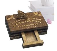 Tablero de Ouija en miniatura, panel parlante espiritual, funcional y decorativo, pequeño tablón de oráculo de madera o familia, amigos y coleccionistas