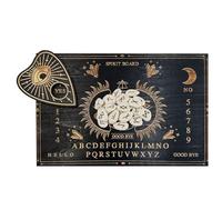 Tablero de Ouija Espiritual: Tablero de Madera para Tomar Decisiones con Letras y Números, Tableros con Mensajes | Tablero de Juego Espiritual Místico, Decoración Gótica para Fiestas, Regalo de Adivin