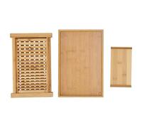 Tablero de pan de pan Cortero de pan ajustable Guía de piñón plegable para la panadería para el hogar Material de bambú de 18x32x21.5 cm