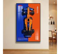 Tablero de pared para coche de carreras Lego Technic 42141 McLa*ren F1, compatible con coches Lego, ideas de engranajes para entusiastas del montaje en pared de coche Lego, solo tablero de pared, 80 x