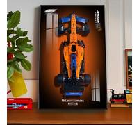 Tablero de pared para coche de carreras Lego Technic 42141 McLa*ren F1, compatible con coches Lego, ideas de engranajes para entusiastas del montaje en pared de coche Lego, solo tablero de pared, 80 x