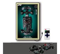 Tablero de pared para Lego 42171 Mercedes-Benz AMG F1, vitrina decorativa para pantallas de pared de coche Lego, regalo (solo tablero de pared, sin modelo) 【Marco de fotos con luz】