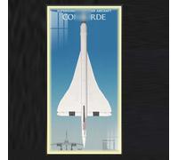 Tablero de pared para Lego Icons 10318 Concorde Wall Mounted Photo Frame Backdrops compatible con 10318, tamaño: 115 x 55 cm para modelos Lego no incluidos (azul clásico, LED con luz)