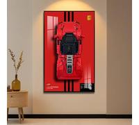 Tablero de pared para Lego Technic 42143 Ferrari Daytona SP3, compatible con coches Lego, ideas de engranajes para entusiastas del montaje en pared de coche Lego, solo tablero de pared, 80 x 50 cm