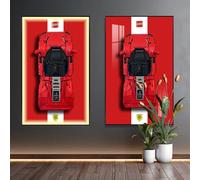 Tablero de pared para Lego Technic 42143 Ferrari Daytona SP3, compatible con coches Lego, ideas de engranajes para entusiastas del montaje en pared de coche Lego, solo tablero de pared, 80 x 50 cm