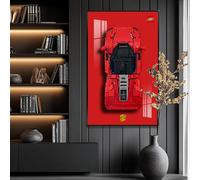 Tablero de pared para Lego Technic 42143 Ferrari Daytona SP3, compatible con coches Lego, ideas de engranajes para entusiastas del montaje en pared de coche Lego, solo tablero de pared, 80 x 50 cm