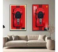 Tablero de pared para Lego Technic 42143 Ferrari Daytona SP3, compatible con coches Lego, ideas de engranajes para entusiastas del montaje en pared de coche Lego, solo tablero de pared, 80 x 50 cm