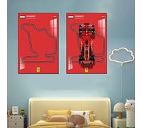 Tablero de pared para Lego Technic 42207 Ferrari F1 Race Car para adultos, regalo para los entusiastas del montaje en pared del coche Lego, solo tablero de pared (circuito de Hungría en Hungría)