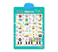 Tablero De Pared Parlante - Interactive Talking Wall Chart, Juguete Interactivo Bilingüe- Póster del Alfabetos Y Aprendizaje Musical En Español E Inglés para Niños Habitación Aula Cuarto del Bebé