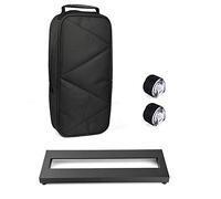 Tablero de pedal para efectos de guitarra y bajo, pedalera pequeña con bolsa de transporte, 2 cintas de pedales de 15 x 5 pulgadas