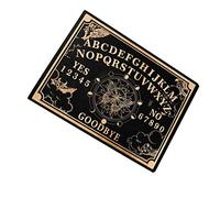 Tablero de péndulo de madera, tablero de madera de adivinación negra, suministros de altar de adivinación de radiestesia negra de 12 pulgadas, tablero grabado, tabla de masaje, brújula del alfabeto