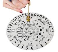 Tablero de péndulo de madera | Tablero de mensajes metafísicos para adivinación, tablero para suministros de altar Wiccan de brujería, azulejo de altar, energía Reiki