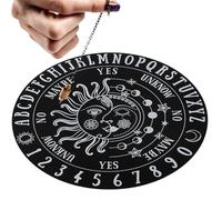 Tablero de péndulo de madera - Tablero de mensajes metafísicos para adivinación, tablero para suministros de altar Wiccan de brujería, azulejo de altar, energía Reiki