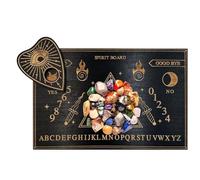 Tablero de péndulo para radiestesia - Tablero de madera para tomar decisiones, plancha de mensajes | Tablero de comunicación de madera con letras y números, decoración espiritual, tablero de péndulo