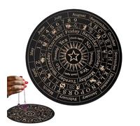 Tablero de péndulo, tablero de adivinación de radiestesia, tableros de mensajes metafísicos de madera con letras, decoraciones espirituales, juego de péndulo para principiantes, familia