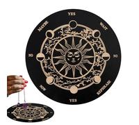 Tablero de péndulo, tablero de adivinación de radiestesia, tableros de mensajes metafísicos de madera con letras, decoraciones espirituales, juego de péndulo para principiantes, familia