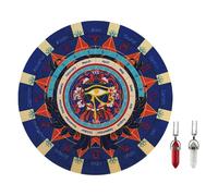 Tablero de péndulo, tablero de goma del Espíritu Santo, alfombrilla de péndulo, alfombrilla de ratón de adivinación de radiestesia de 8.5 pulgadas, almohadilla de péndulo de astrología de forma