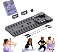 Tablero de pilates - El mejor juego de reformador de pilates Lhanel, tablero reformador de pilates plegable multiusos para el hogar (negro)
