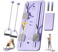 Tablero de Pilates Plegable, Equipo de Entrenamiento en el hogar, núcleo Multifuncional 4 en 1 y fortalecimiento AB con Temporizador LED, máquina de Pilates portátil para el Gimnasio en el hogar