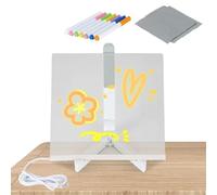 Tablero de pintura de dibujo LED con soporte iluminado, tablero de planificación acrílico, pizarras de programación diaria, tableros de mensajes acrílicos iluminados, tablero luminoso borrable en seco
