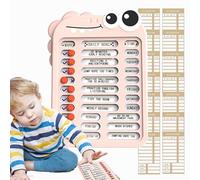 Tablero de planificación infantil, tablero de lista de programación de trabajo - Plato de esquema infantil reutilizable para el hogar - Tablero de registro de autodisciplina con control deslizante de